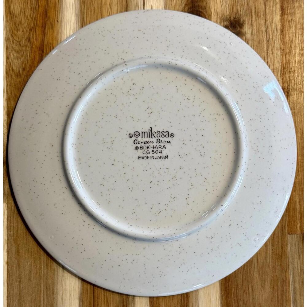 Mikasa Cordon Bleu Bokhara Blue Made In Japan 7 5/8” Salad Plates 1970s 1980s - Picture 3 of 4